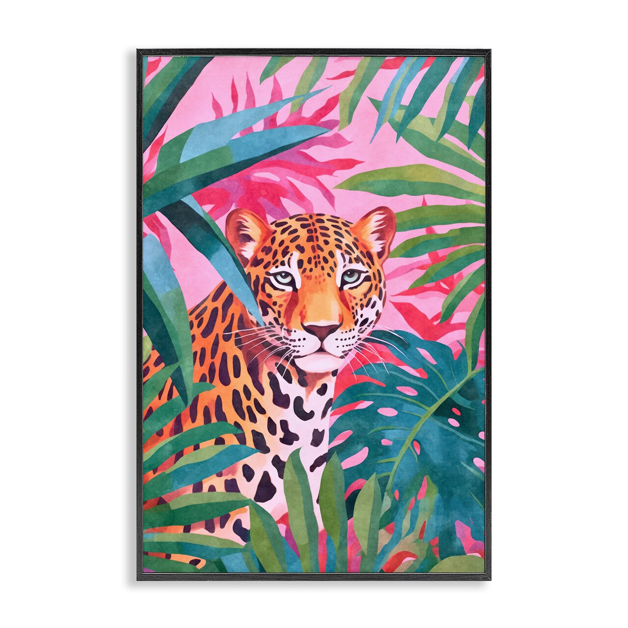 Stupell Industries Wild At Heart Leopard Framed Giclee, design by Andrea Haase